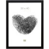 Marco de fotos de madera Deknudt S46JH2 Negro con borde madera 10x15 cm