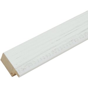 S46KF1 Marco de madera blanco con ribete perlado 10x15 cm