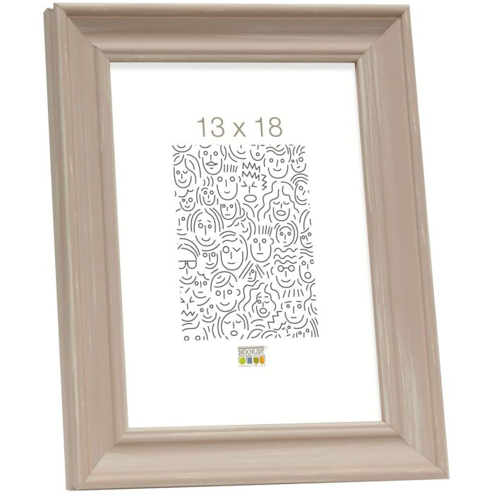 Marco de madera Deknudt S46LF3 beige estilo rústico 18x24 cm