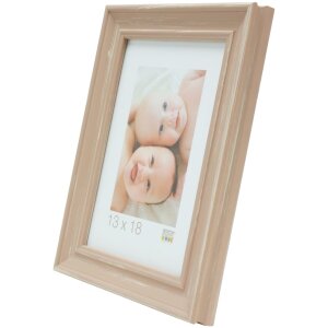 Marco de madera Deknudt S46LF3 beige estilo rústico 18x24 cm