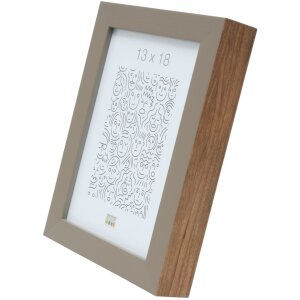 S46PH3 Marco de madera beige con borde color madera 15x15 cm