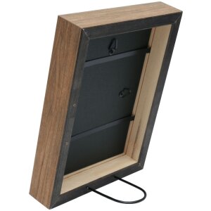 S46PH3 Marco de madera beige con borde color madera 15x15 cm
