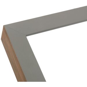 S46PH7 Marco de madera gris con borde de color madera 15x15 cm