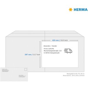Etiquetas A3 Premium, papel blanco 297x420 mm mate 100 unid.