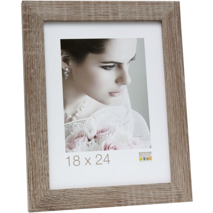 Marco de madera Deknudt S49BH3 gris 20x20 cm
