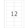 Etiquetas de inserción de nombre A4 75x40 mm cartulina blanca no adhesiva 300 unid.