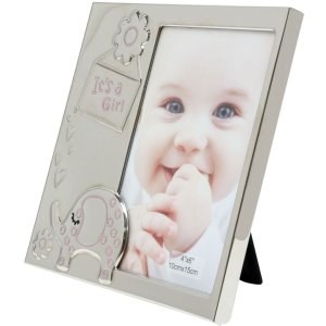 S57MA2 Marco color plata es una niña 10x15 cm
