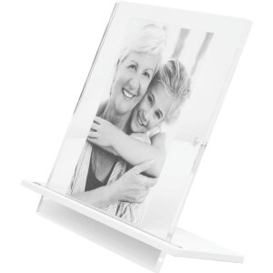 S58SD1 Marco transparente de 5,4 mm de grosor con soporte blanco 13x18 cm