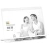 S58SD1 Marco transparente de 5,4 mm de grosor con soporte blanco 13x18 cm