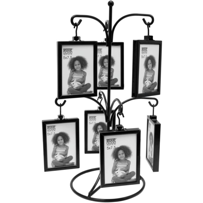 S65YH1 Colgador metálico para fotos en negro 5x7,5 cm