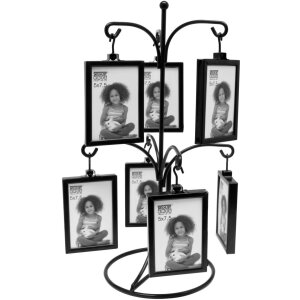 S65YH1 Colgador metálico para fotos en negro 5x7,5 cm
