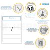 Etiquetas para carpetas A4 blanco 192x38 mm Movibles-desmontables mate opaco 700 unid.