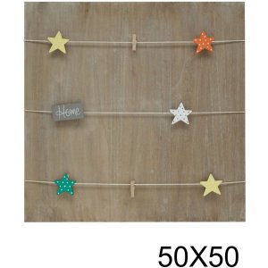 S67TT2 Pared de madera con pinzas 50x50 cm