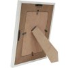 S67TW1 Marco blanco con passepartout de madera 10x15 cm