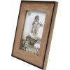 S67TX2 Marco estrecho negro con passepartout de madera 13x18 cm