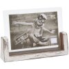 S67TZ1 Portafotos pintado blanco para 1 foto horizontal 15x20 cm