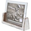 S67TZ1 Portafotos pintado blanco para 1 foto horizontal 15x20 cm
