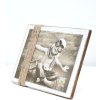 S67UA1 Portarretratos pintado blanco con cuerdas 13x18 cm