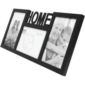 S68NK2 Marco negro para 3 fotos - HOME 10x15 cm