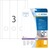 Etiquetas para carpetas A4 blanco 59x297 mm Papel movible-desmontable mate opaco 75 unid.