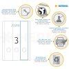 Etiquetas para carpetas A4 blanco 59x297 mm Papel movible-desmontable mate opaco 75 unid.