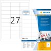 Etiquetas A4 blanco 63,5x29,6 mm Papel movible-desmontable mate 2700 unid.