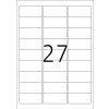 Etiquetas A4 blanco 63,5x29,6 mm Papel movible-desmontable mate 2700 unid.