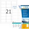Etiquetas para direcciones A4 blancas 63,5x38,1 mm papel reposicionable mate 2100 unid.