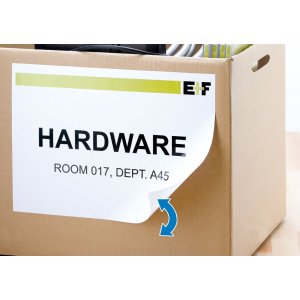 Etiquetas A4 blanco 88,9x33,8 mm Papel movible-desmontable mate 1600 unid.