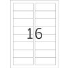 Etiquetas A4 blanco 88,9x33,8 mm Papel movible-desmontable mate 1600 unid.