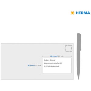 Etiquetas A4 blanco 88,9x46,6 mm Papel movible-desmontable mate 1200 unid.