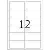 Etiquetas A4 blanco 88,9x46,6 mm Papel movible-desmontable mate 1200 unid.