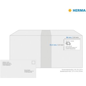 Etiquetas A4 blanco 96x63,5 mm Papel movible-desmontable mate 800 unid.