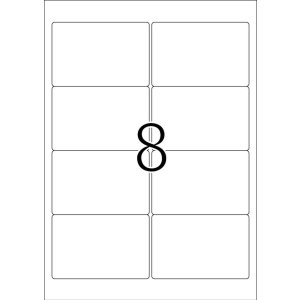 Etiquetas A4 blanco 96x63,5 mm Papel movible-desmontable mate 800 unid.