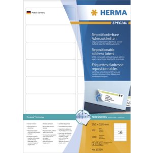 Etiquetas de direcciones A4 blancas 99,1x33,8 mm papel...