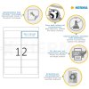 Etiquetas para direcciones A4 blancas 99,1x42,3 mm papel reposicionable mate 1200 unid.