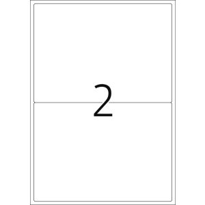Etiquetas A4 blanco 199,6x143,5 mm Papel movible-desmontable mate 200 unid.