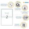 Etiquetas A4 blanco 199,6x143,5 mm Papel movible-desmontable mate 200 unid.