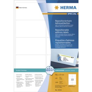 Etiquetas para direcciones A4 blancas 99,1x57 mm papel...