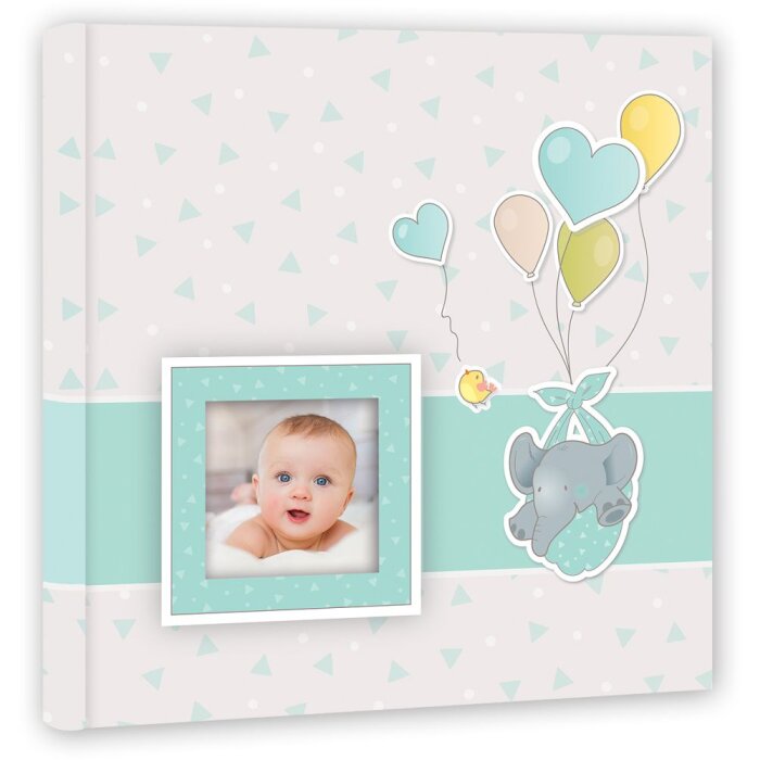 ZEP Baby Album Pierre azul 24x24 cm 40 páginas blancas