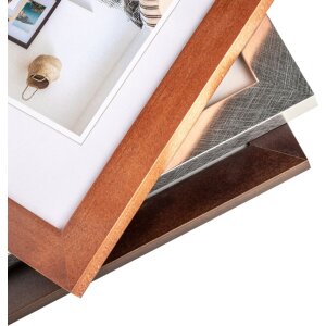 Bonito marco de madera 13x18 cm plata