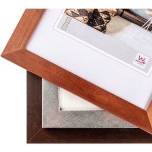 Bonito marco de madera 13x18 cm plata