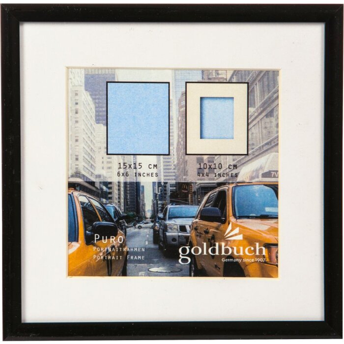 Goldbuch Marco de plástico Puro 15x15 cm negro