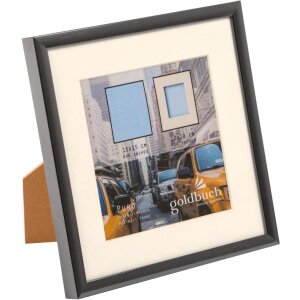 Goldbuch Marco de plástico Puro gris 15x15 cm con Passepartout 10x10 cm