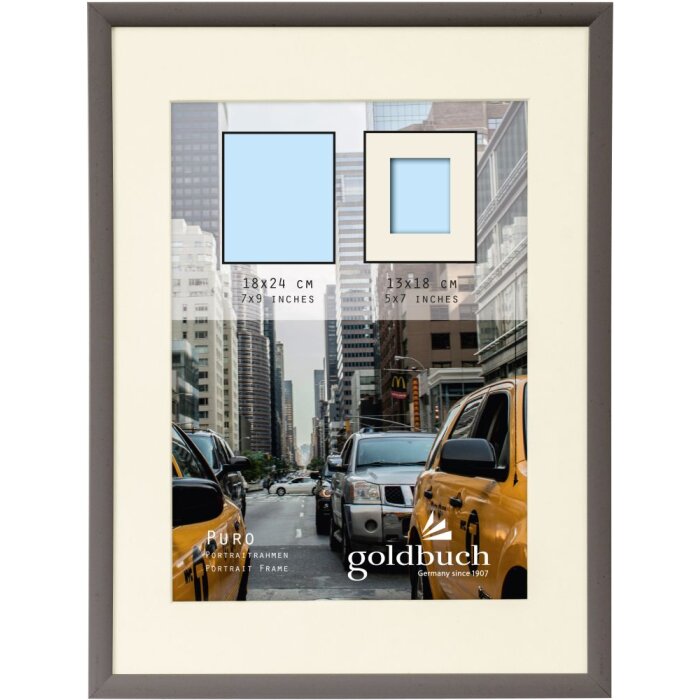 Goldbuch marco de plástico Puro 18x24 cm gris