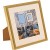 Goldbuch marco de plástico Puro 15x15 cm oro con passe-partout 10x10 cm