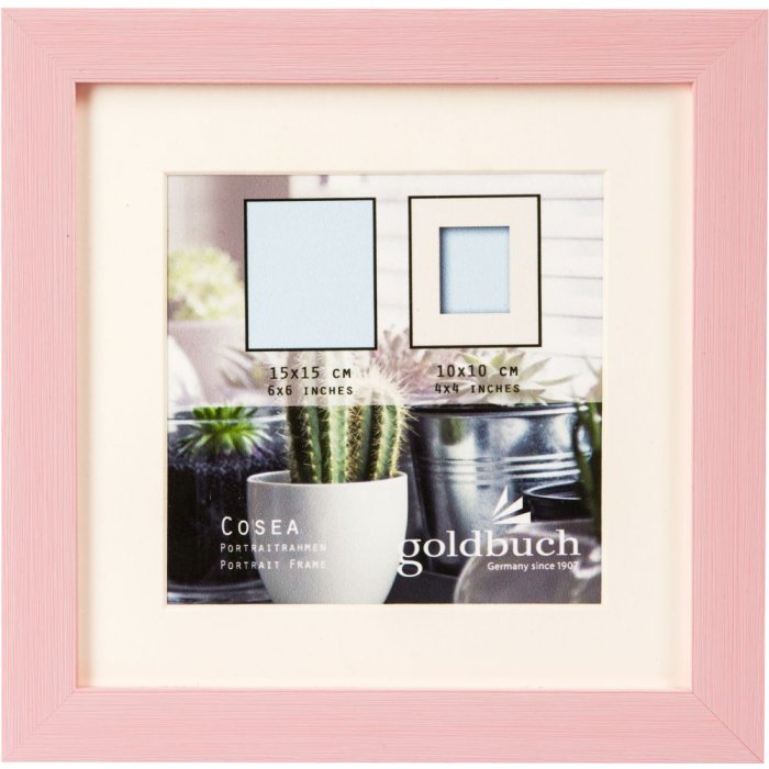 Marco de fotos Cosea 15x15 cm rosa