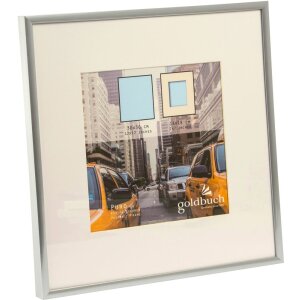 Goldbuch Marco de plástico Puro 30x30 cm plata con Passepartout 18x18 cm