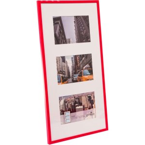 Marco de Galería Puro 3 Fotos 10x15 cm rojo