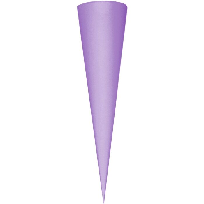 Cono escolar en blanco 70 cm morado